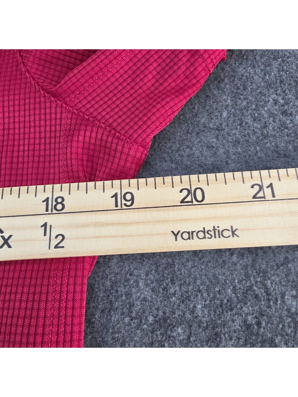 Port Authority Womens Polo Shirt Size M Red Short Sleeve V-Neck SPC Credit Union - Picture 8 of 9
